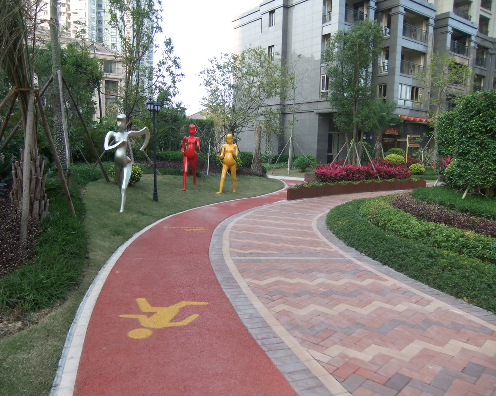 彩色透水路面鋪裝 彩色透水路面鋪裝